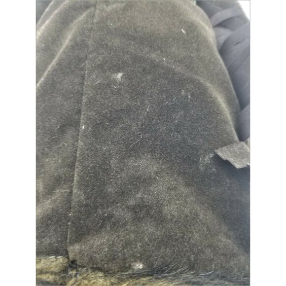 Native American Porcelain Doll Fur Lined Clothes Pantaloons Headband Wood Beads - Picture 7 of 9